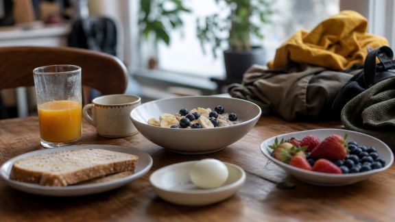 Préparer un petit-déjeuner énergétique avant une longue journée dehors